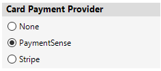 shows card payment provider options