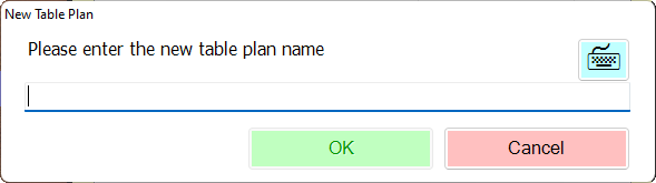 shows dialog box requesting new table plan name