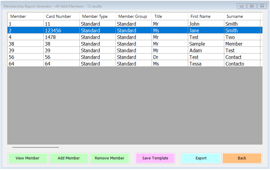 shows sample output from membership report generator